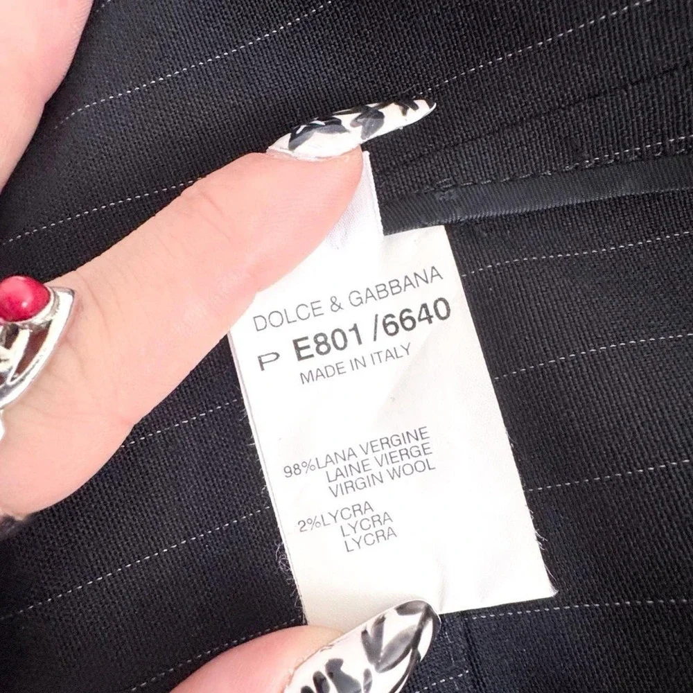 Vintage Dolce and Gabbana 6-button pinstripe blazer
